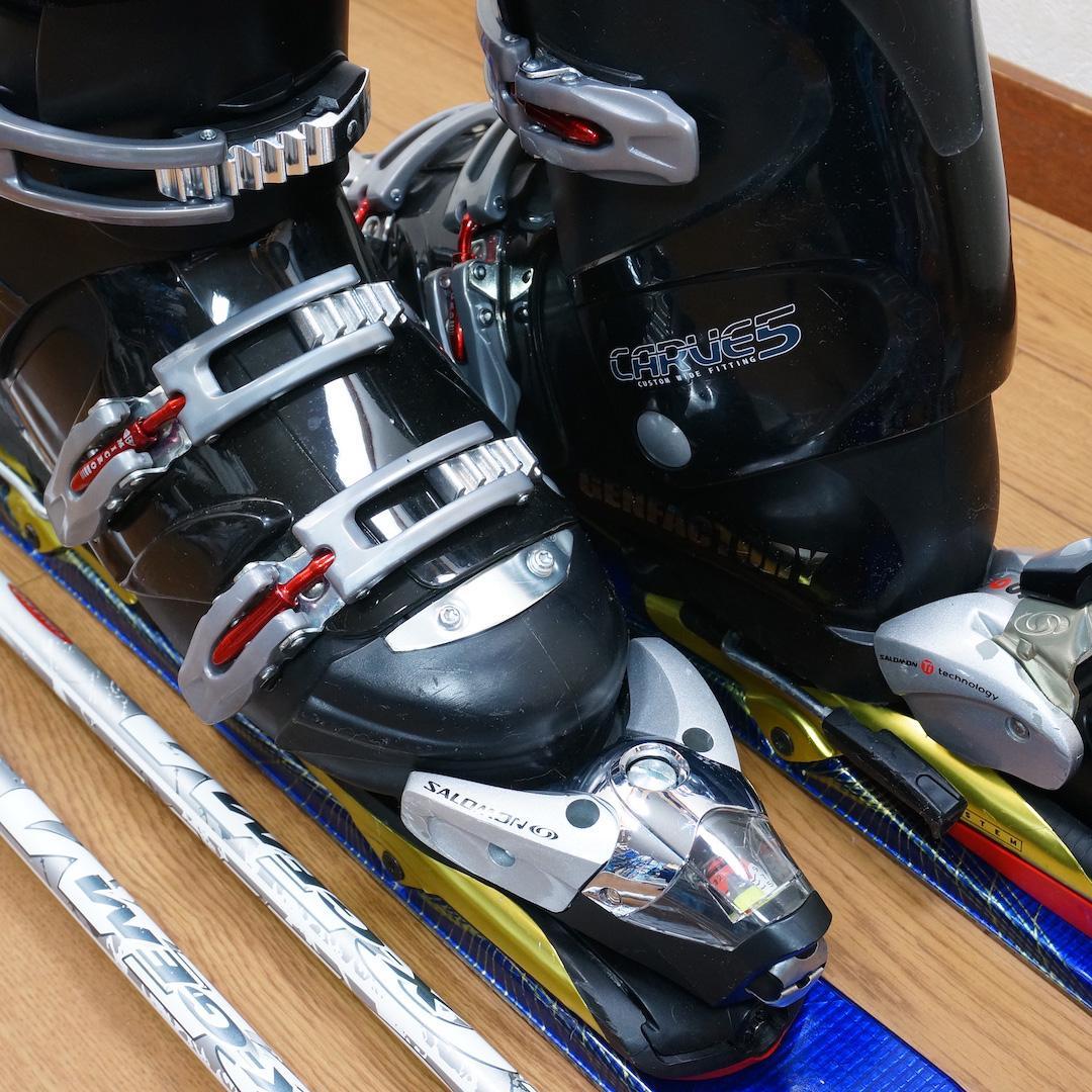メンテ済 160cm 靴28～28.5cm SALOMON スキーセット