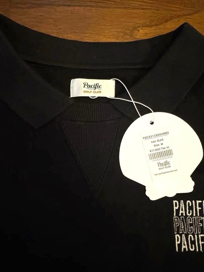 再値下げ　新品　Pacific golf club スウェットポロ　黒M