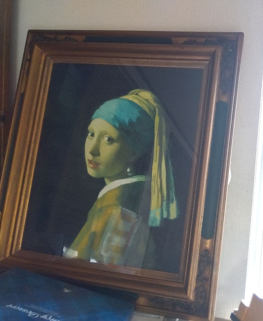 真作　フェルメール　真珠の耳飾りの少女　ジグレー版画