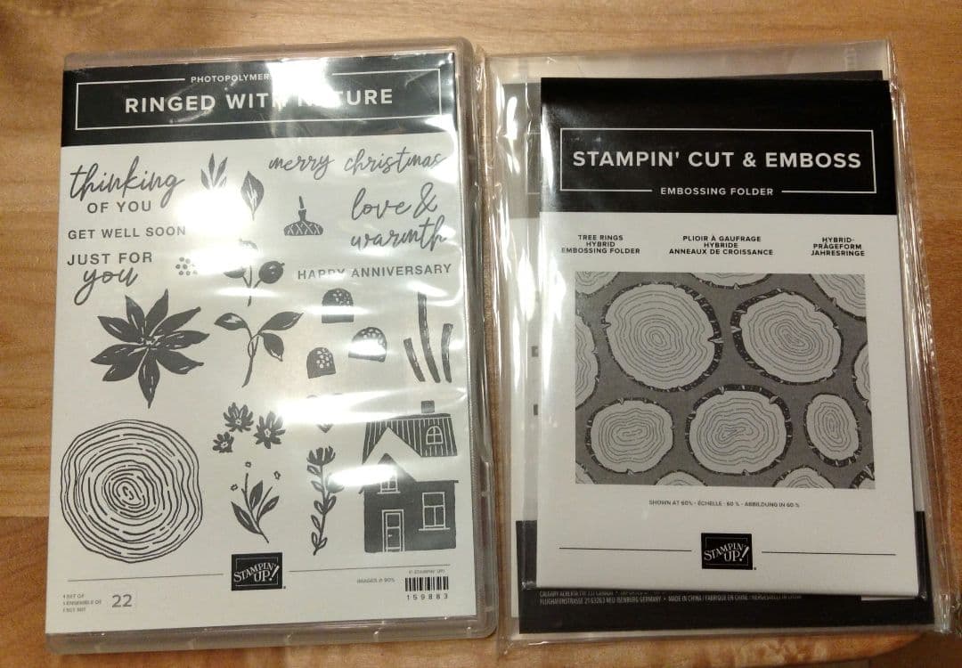 お値下♡未使用　万能な可愛い切株スタンプ＆ダイ＆エンボス　スタンピンアップ