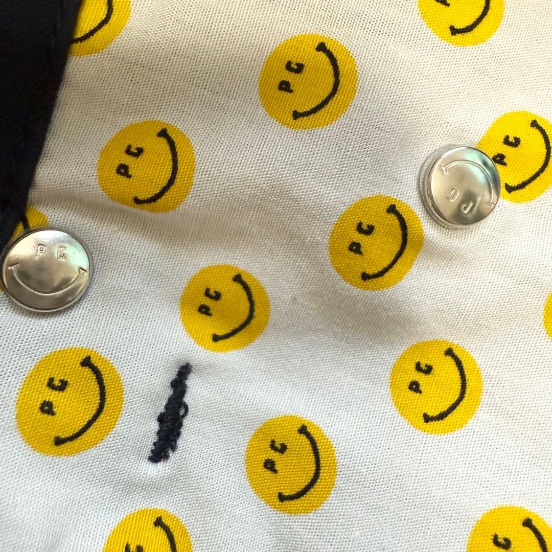 パーリーゲイツ ニコちゃん スマイル ボタン PGロゴ ネイビー 薄手 メンズ6