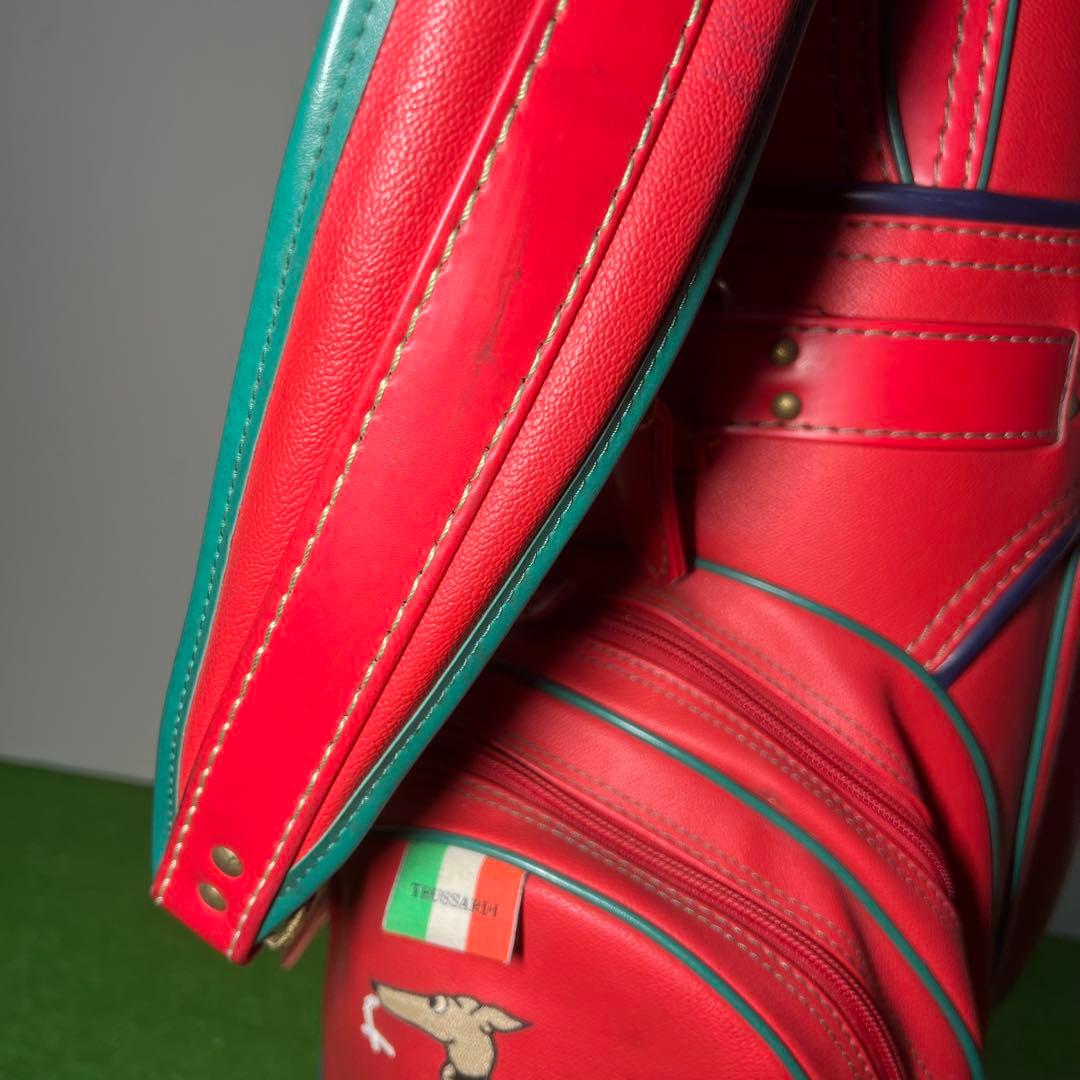 M0 TRUSSARDI トラサルディ　ゴルフバッグ　赤色