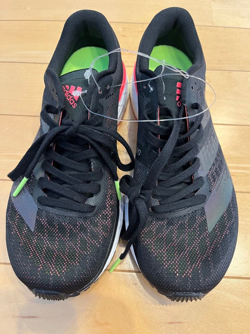 adizero Japan 5 ランニングシューズ 黒/緑/赤 22.5㌢