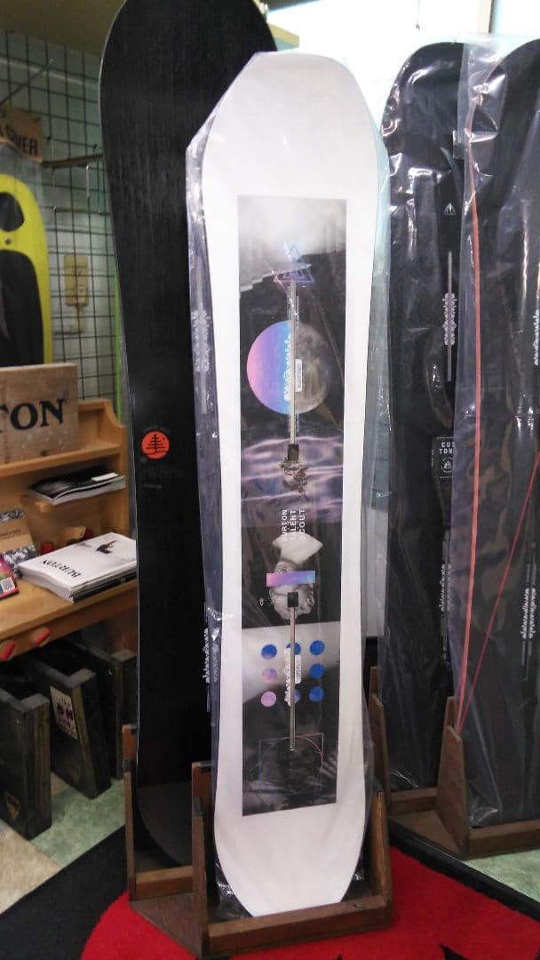 スノーボードスタンドラック　カラー　クリヤー　２本用　左側用