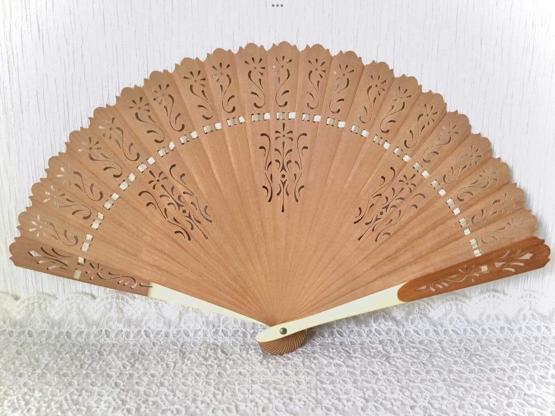 宮脇賣扇庵　中地甲陽作　白檀扇子