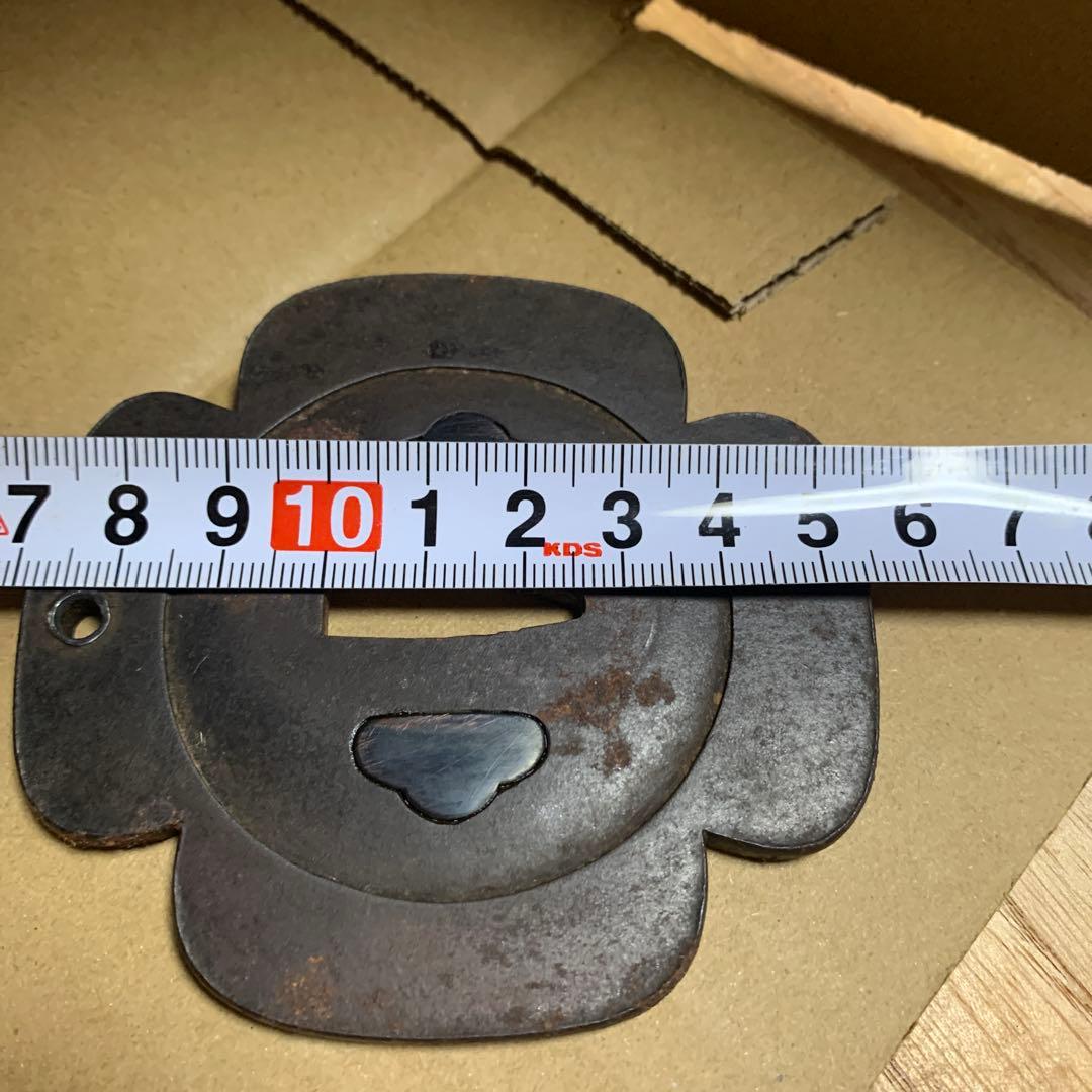 獅*丸様 鉄製 四葉型鍔　刀の鍔　鍔　日本刀　武具