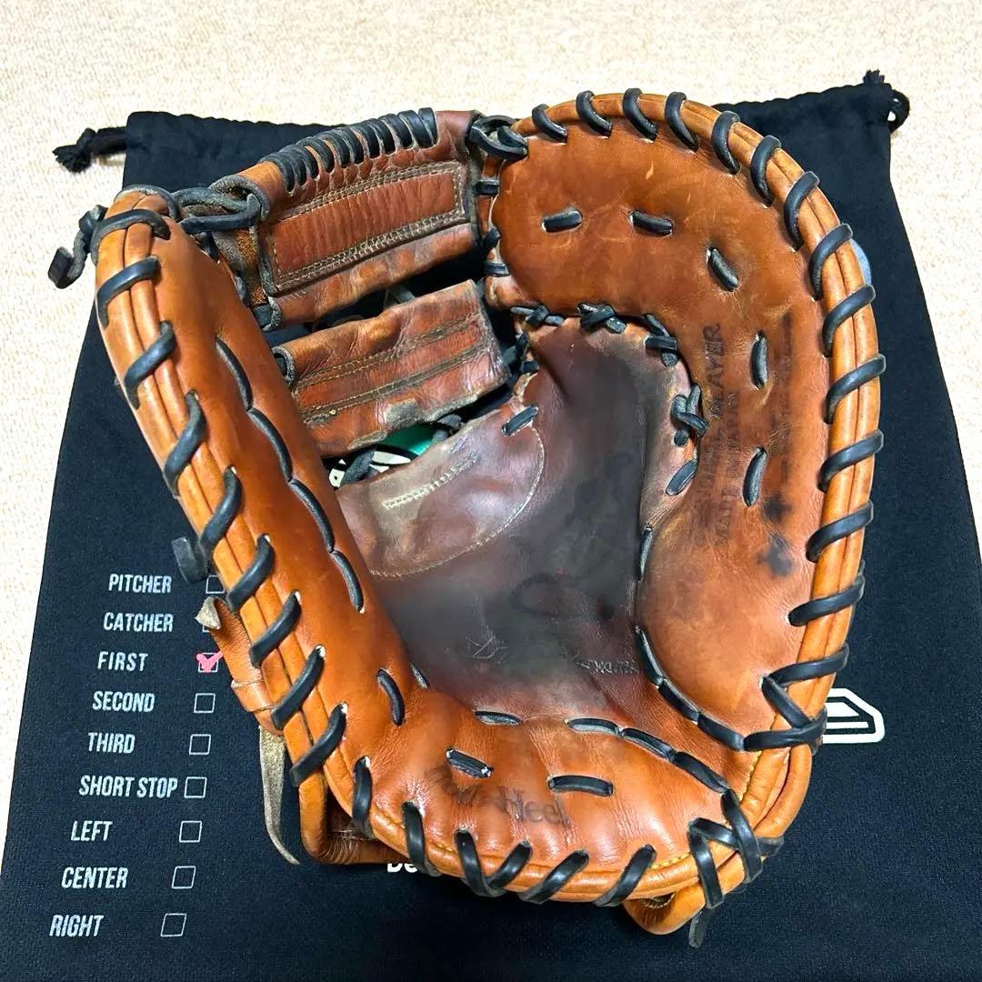 【即戦力！！！】ハタケヤマ　硬式用ファーストミット 袋付き