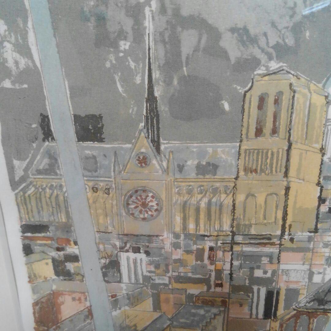 パリの街リトグラフエドアールマッカヴィ