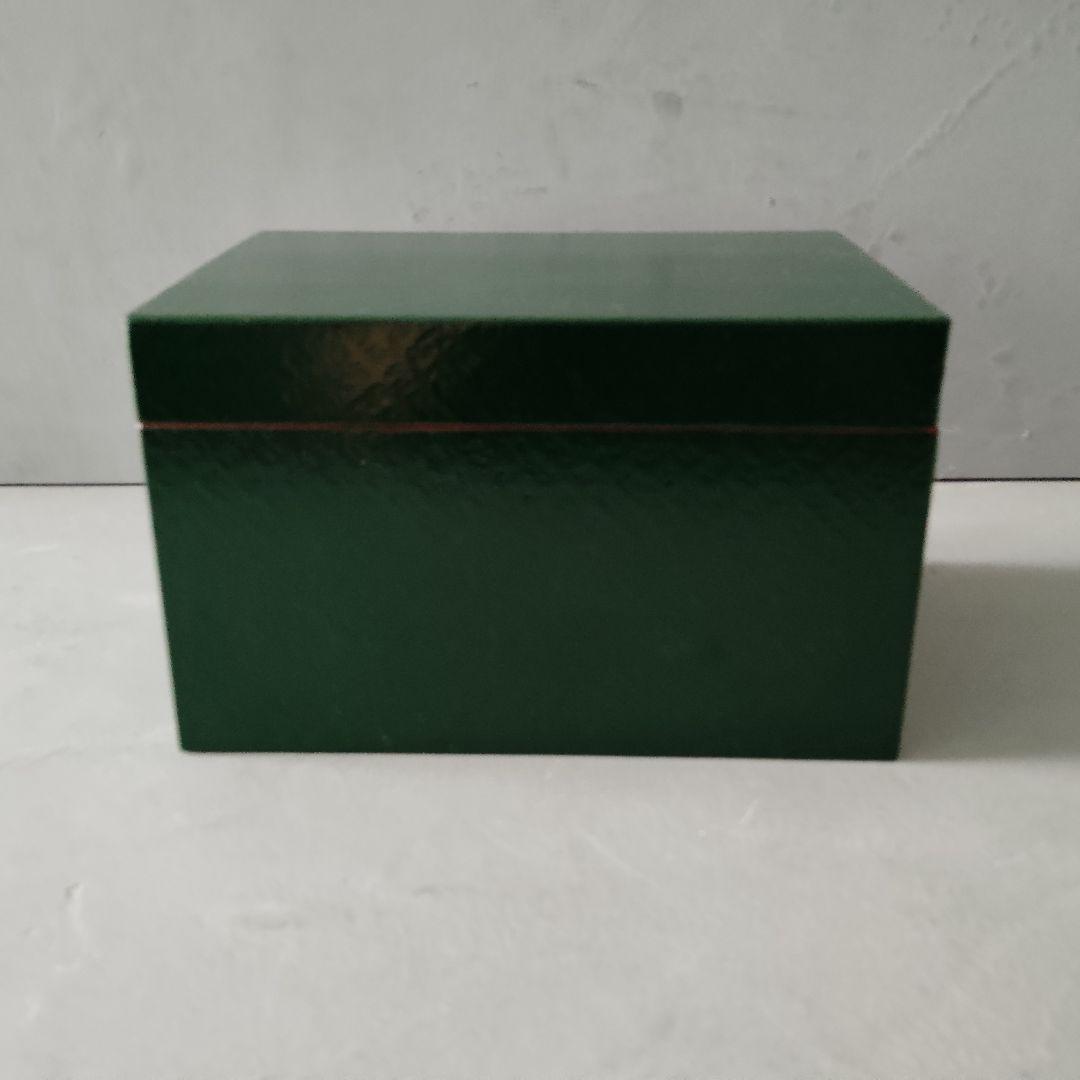 茶道具　利休茶箱　新一閑　綸子　漆塗　青漆(緑)　和の心