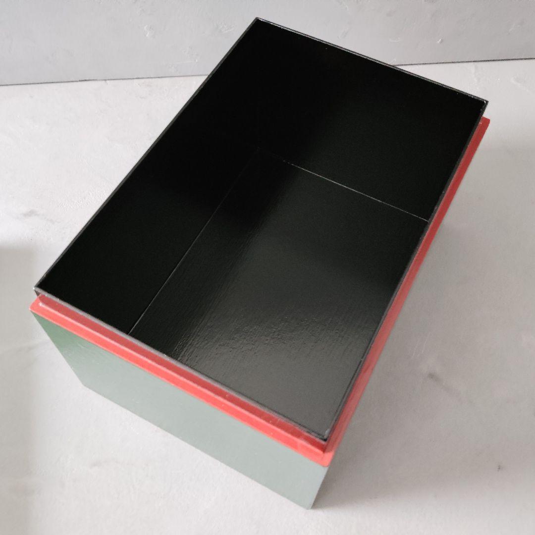 茶道具　利休茶箱　新一閑　綸子　漆塗　青漆(緑)　和の心