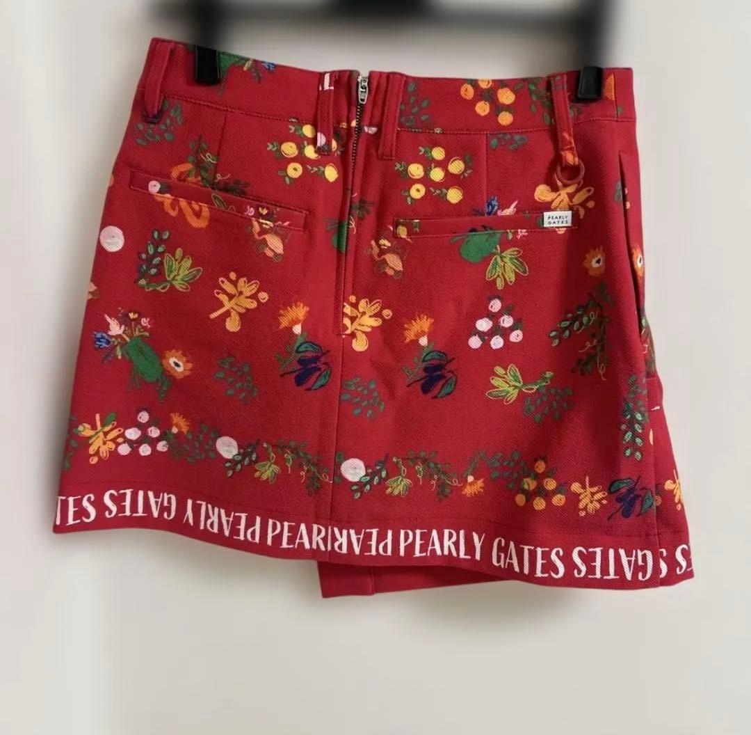 パーリーゲイツ　PEARLY GATES　ビオ花柄 ストレッチカルゼ スカート