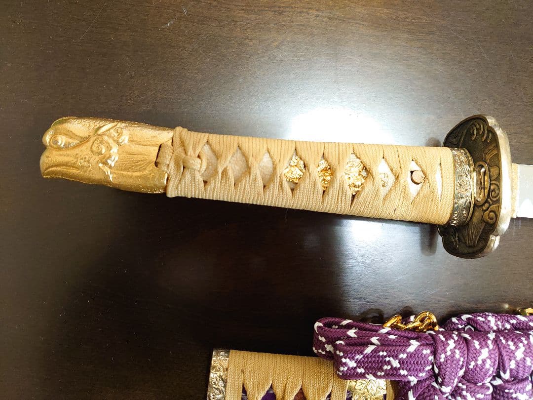 【希少】赤瀬毅監修フランクリンミント×久月謹製　儀礼用本太刀飾太刀　本鮫皮使用