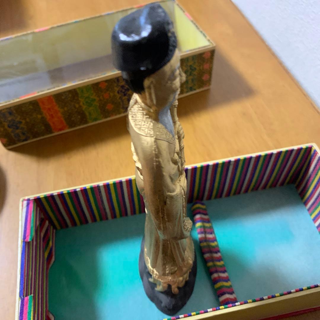 中国墨人形　人形墨　古墨　置物