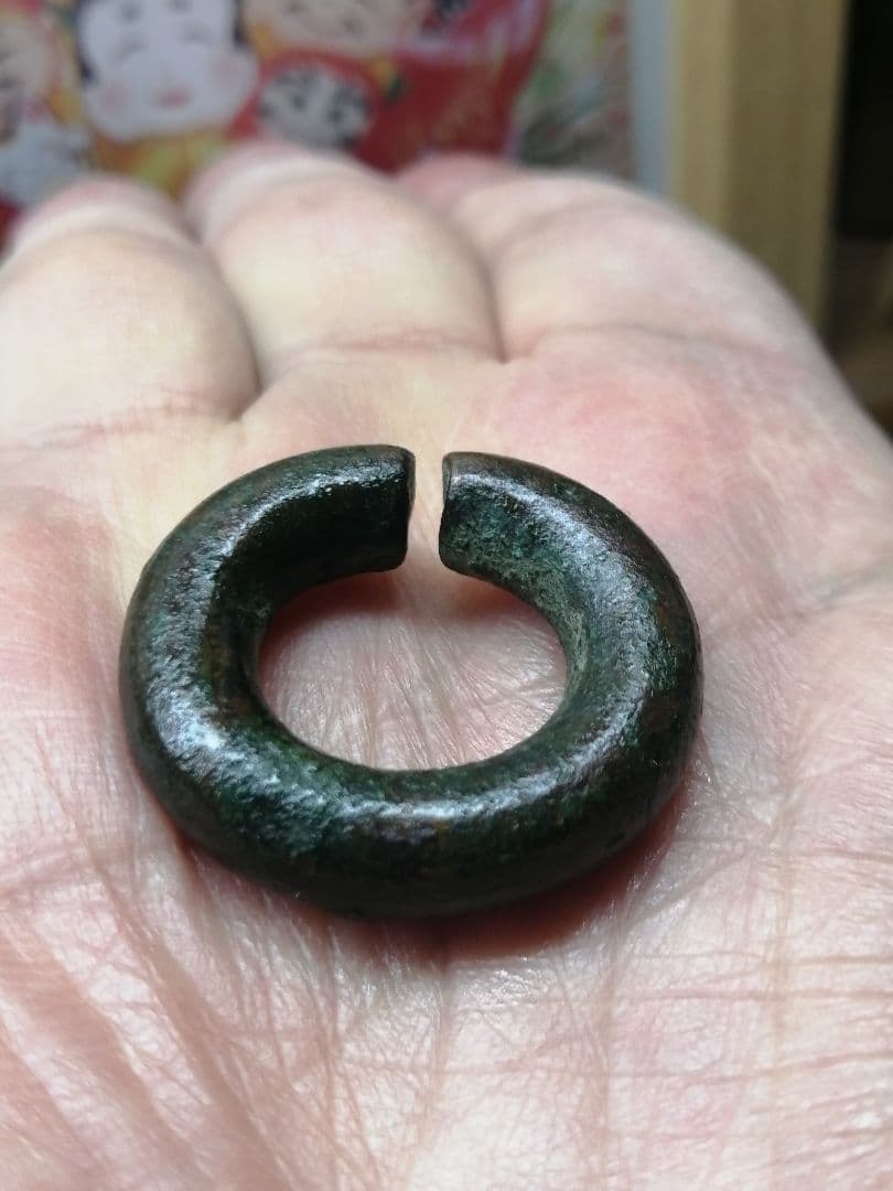 ★【古墳期】『高麗青銅耳環』　　二対。本物　古墳よりの発掘品です。極美品。