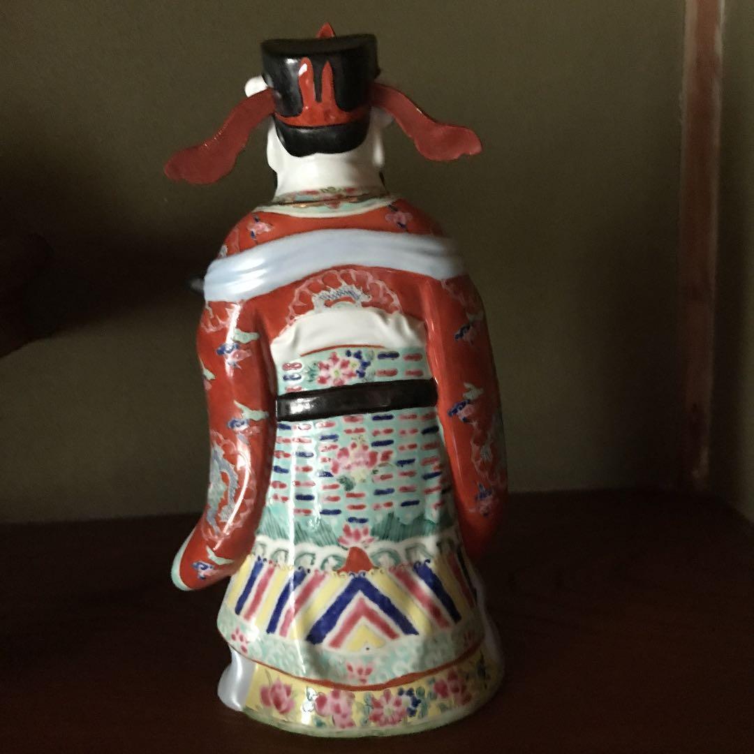 縁起物　福禄寿　彫刻人形　中国古美術　三開仏、幸福・財産・長寿を祈る仏様