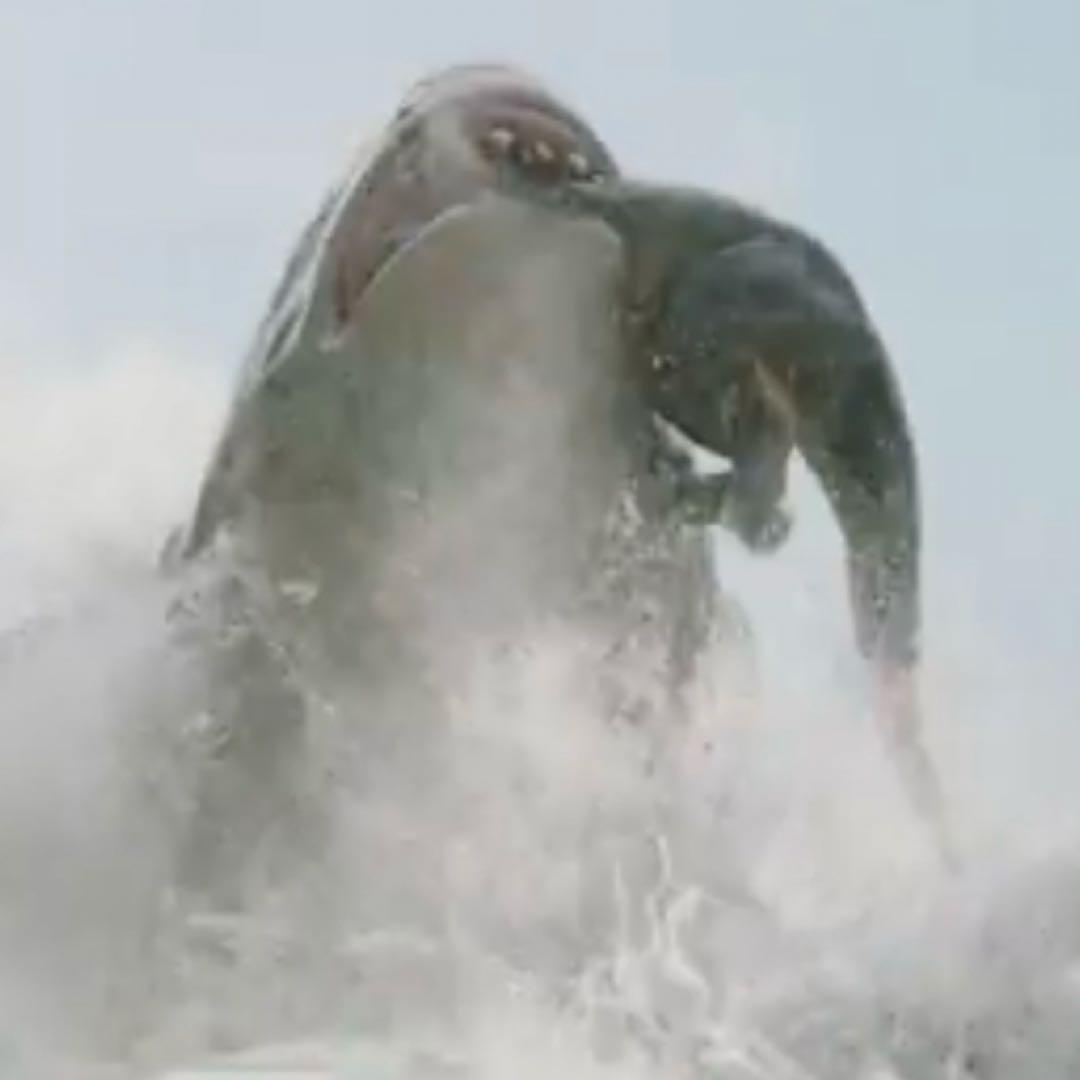 メガロドン　アクションフィギュア　ティラノサウルス付き