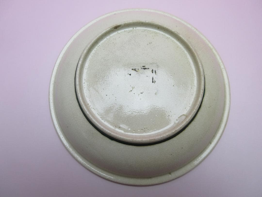 九谷 若杉窯 白抜き唐草 花紋 色絵 小皿 5枚 70916