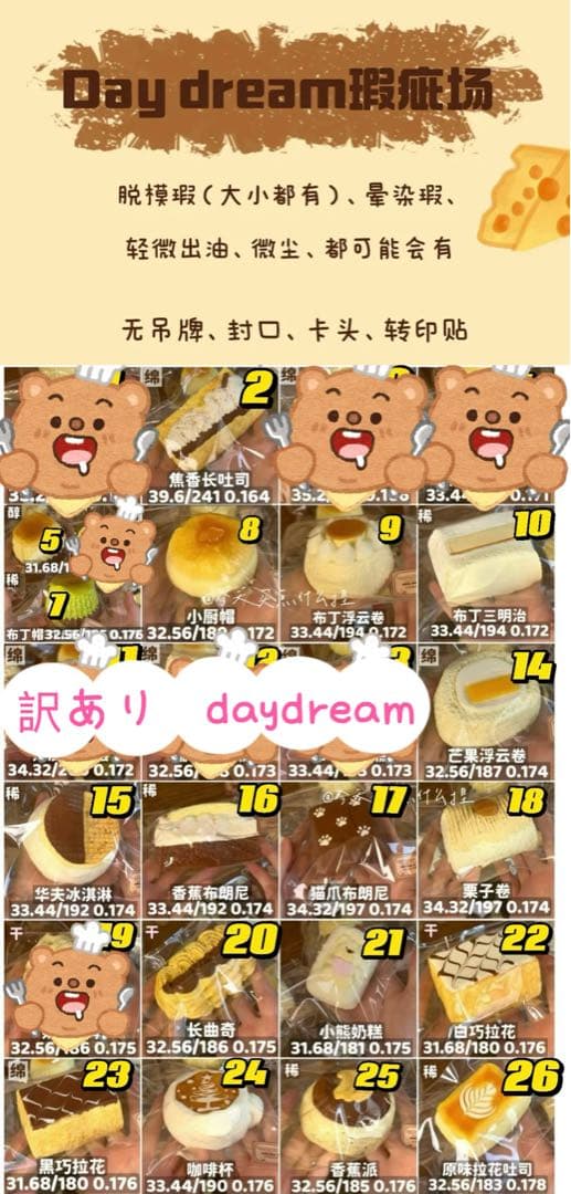 daydream スクイーズ　新作　訳あり（受付終了）