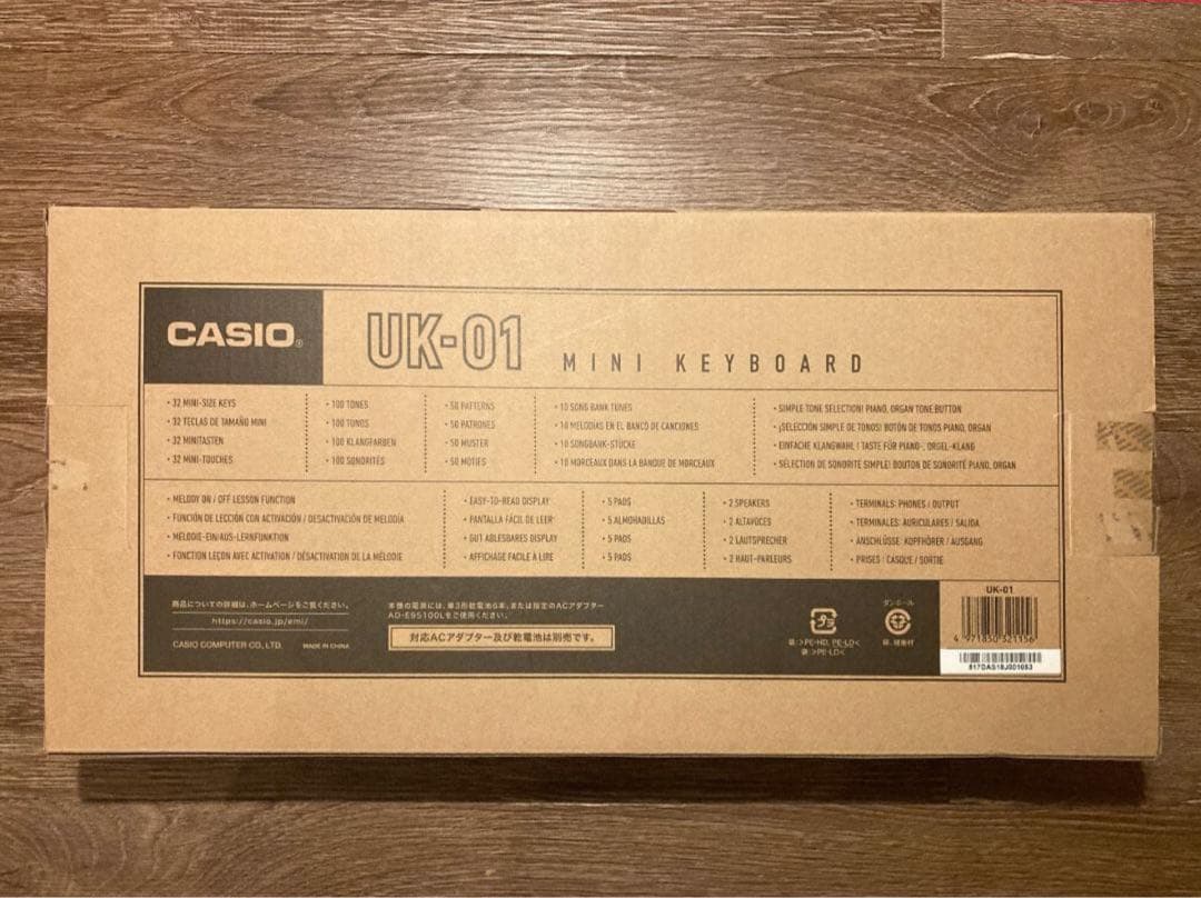 CASIO UK-01 ミニキーボード／ACアダプター付き［美品］