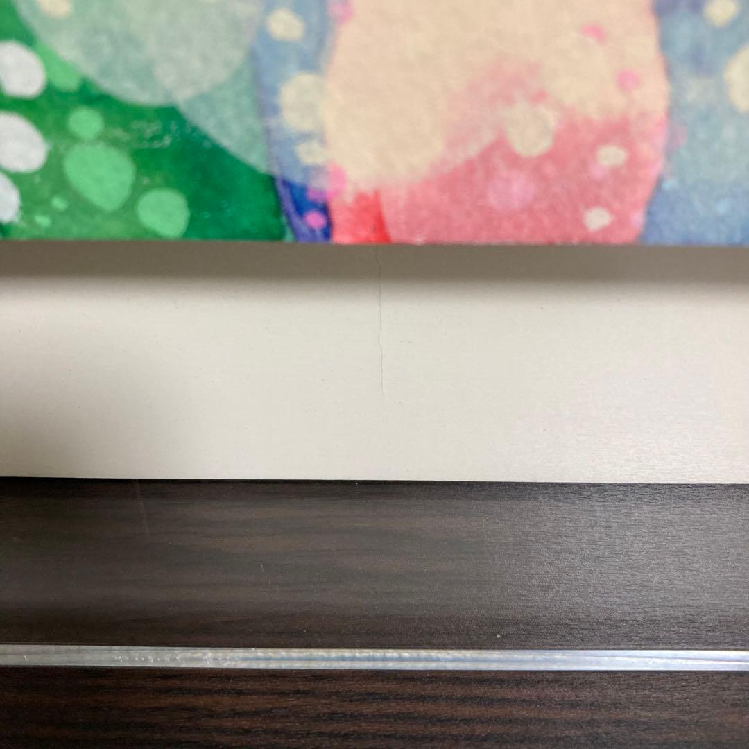 【真作保証】おかもとみわこ「悠々と」水彩原画 直筆サイン 絵画 アート