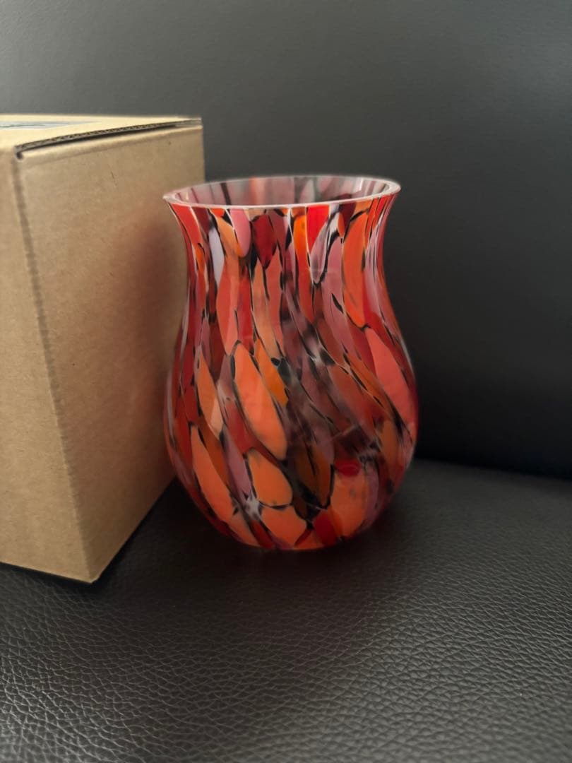 津軽びいどろ×DIRECTION ランタングローブ　紅葉　Type1