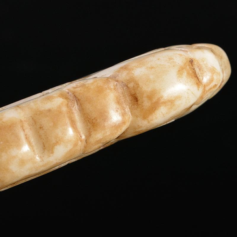 中国　玉石白玉彫刻　玉器　玉壁　玉飾　玉珮　M　R5484