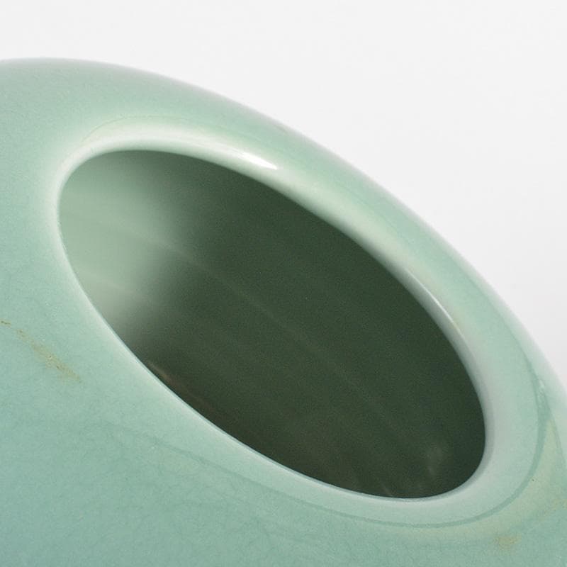 茶道具　板谷波山作　青磁　三足香爐　共布共箱　M　R6770