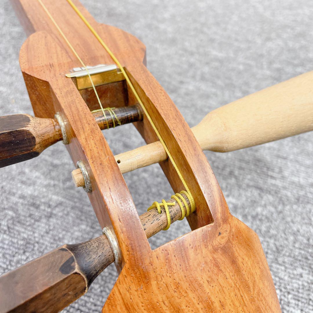津軽三味線 花梨 延棹 丸打胴 人工皮 三味線 和楽器