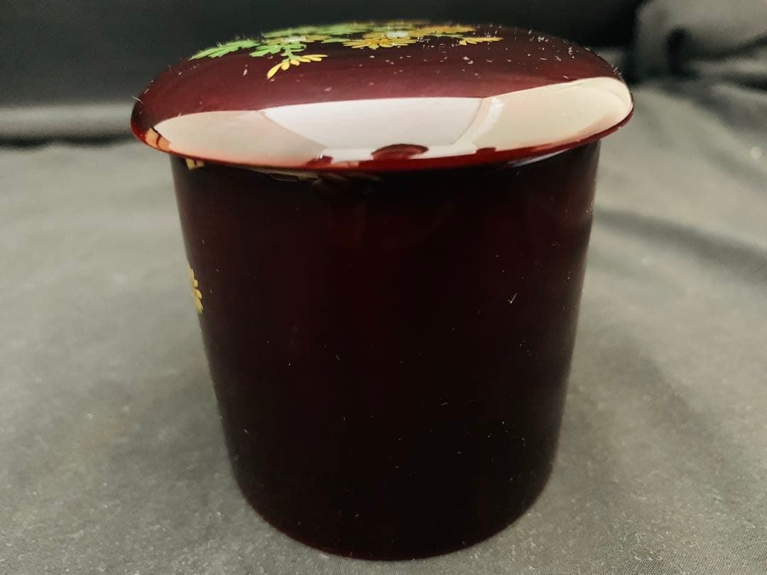 菊蒔絵　金輪寺　加賀蒔絵　鈴村清斎　輪島塗　棗　共箱付き