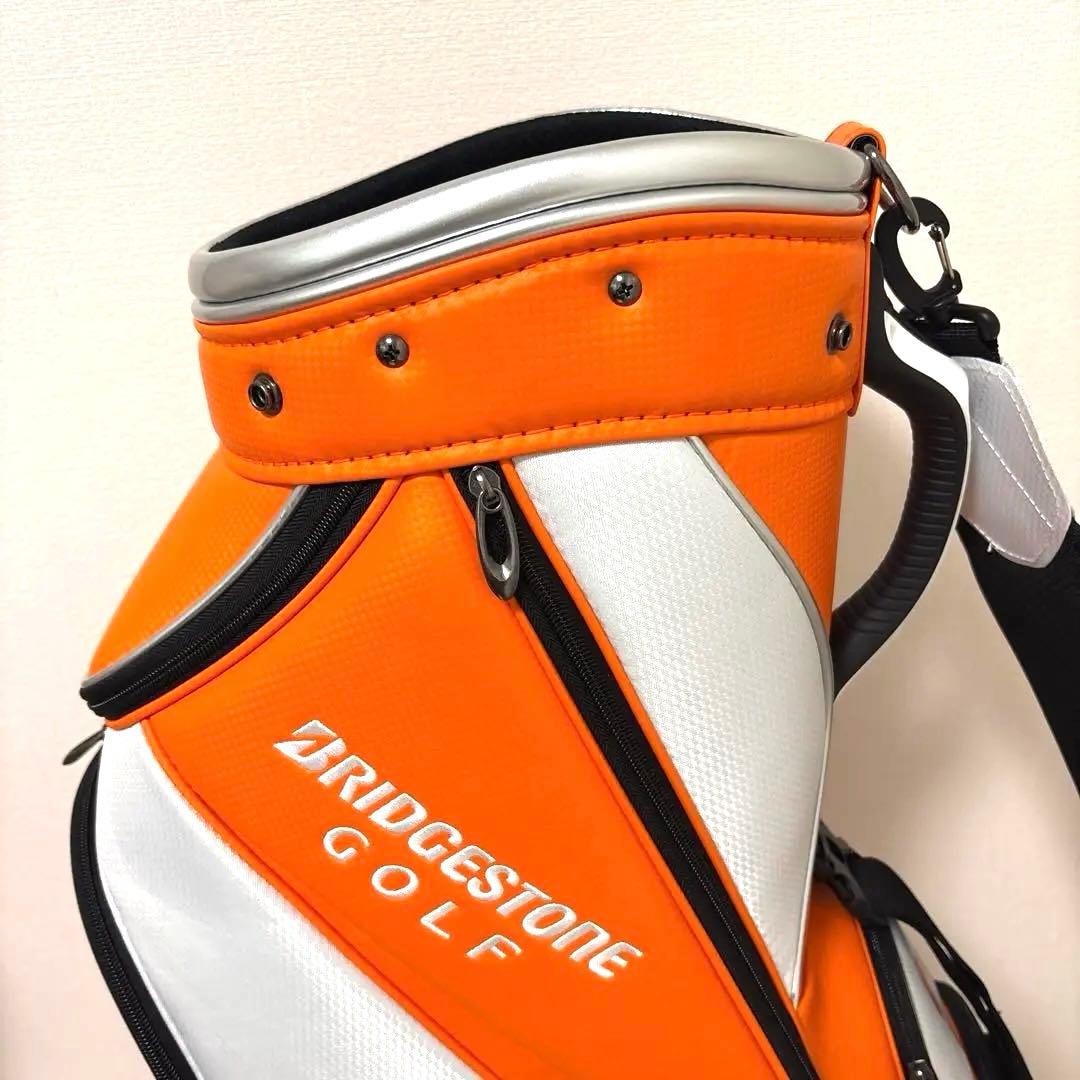 《極美品》BRIDGESTONE ゴルフバッグ オレンジ/ヘッドカバー付き　軽量