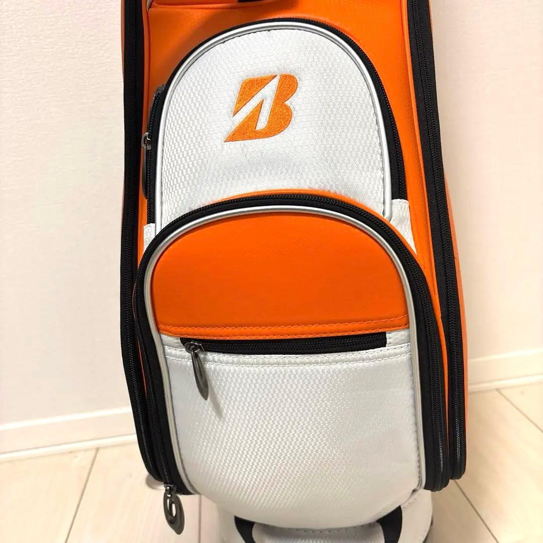 《極美品》BRIDGESTONE ゴルフバッグ オレンジ/ヘッドカバー付き　軽量