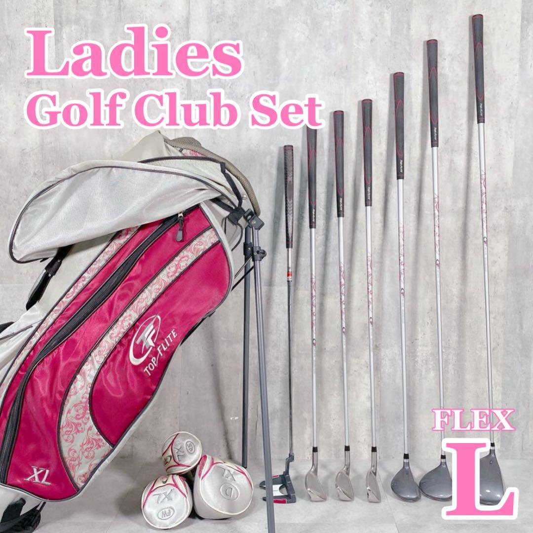 X840 TOP FLITE レディース ゴルフ クラブ ハーフ セット ピンク