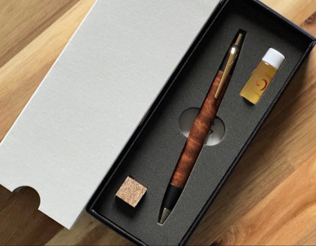 野原工芸　サペリ杢　スリムボールペン