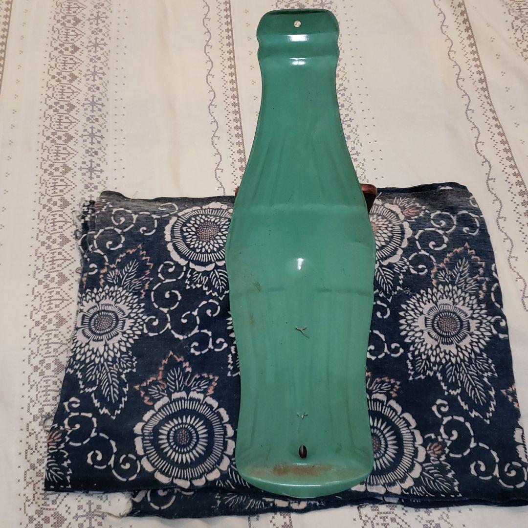 昭和レトロ❗コーラ　ブリキ看板(中古/42cm/温度計付き)