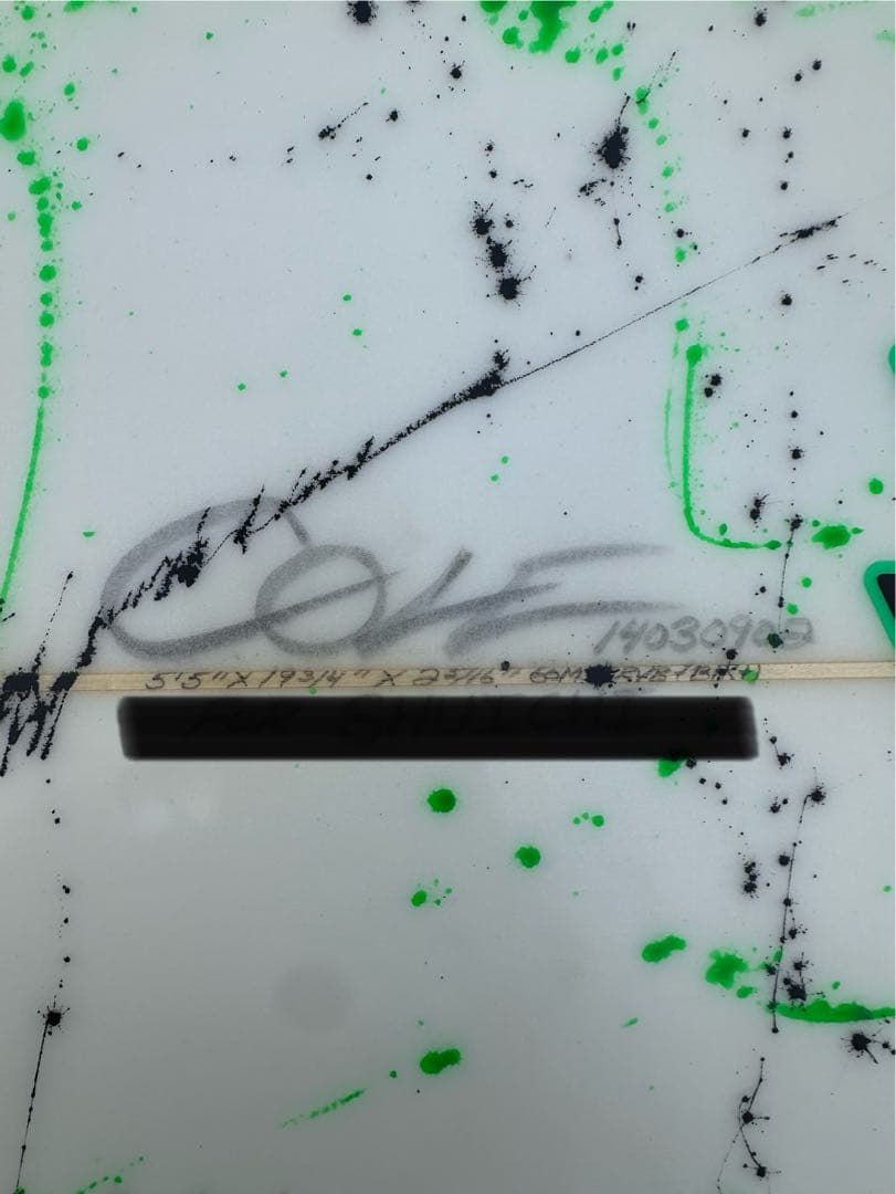 COLE ショートボード カーブボール　ホワイト・グリーン