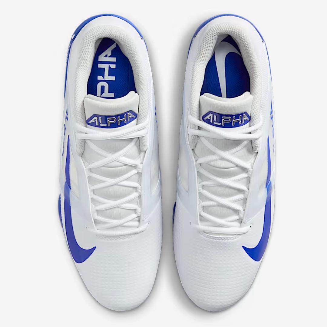 ナイキ 28 アルファメナス プロ アメフト スパイク シューズ 靴 白 青