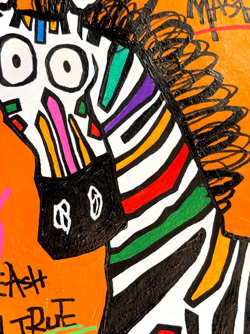 「 勇気が鮮やかに光輝くとき 」｜絵画 原画 抽象画 絵 動物画 ドローイング