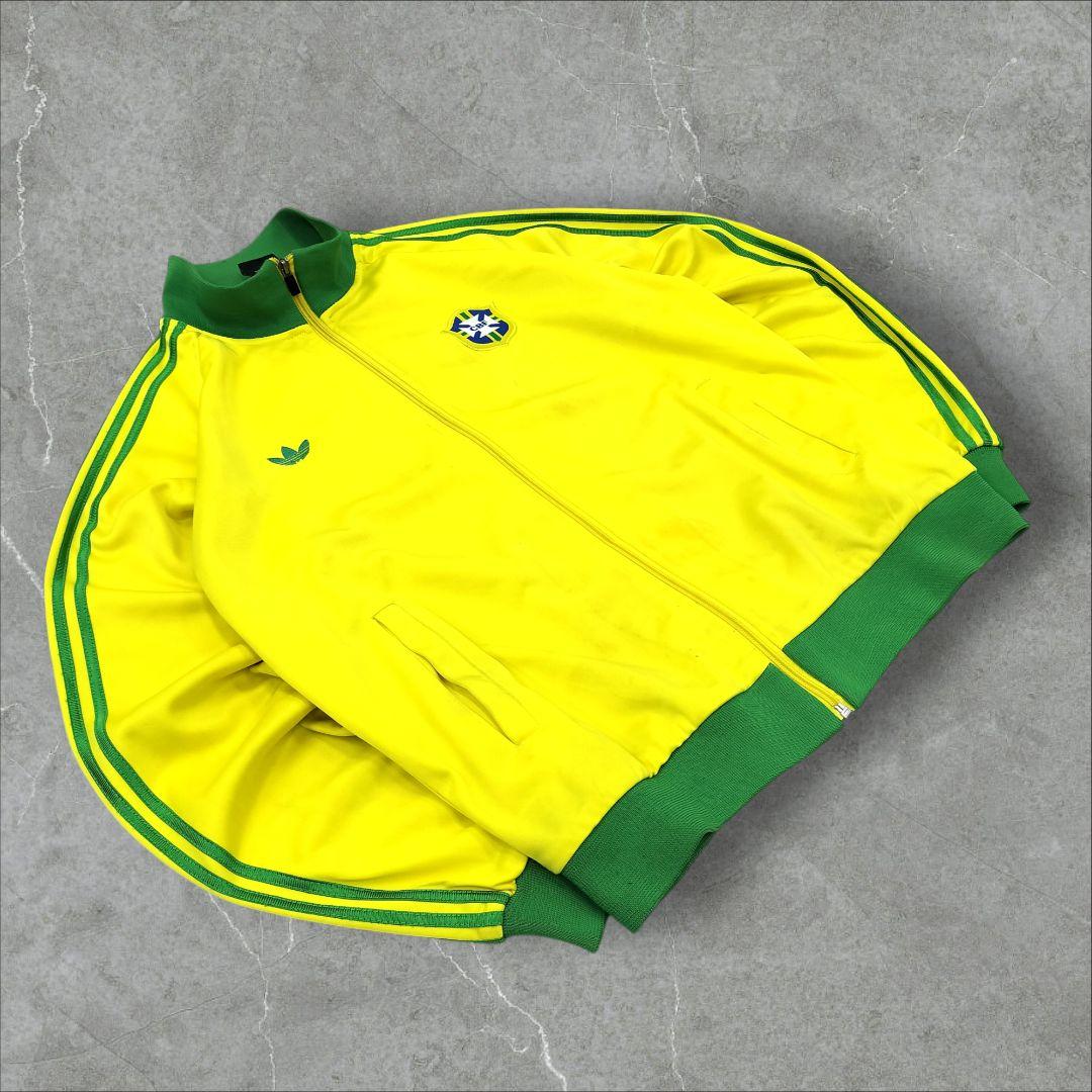 アディダス ブラジル代表 トラックジャケット XL イエロー トレフォイル刺繍