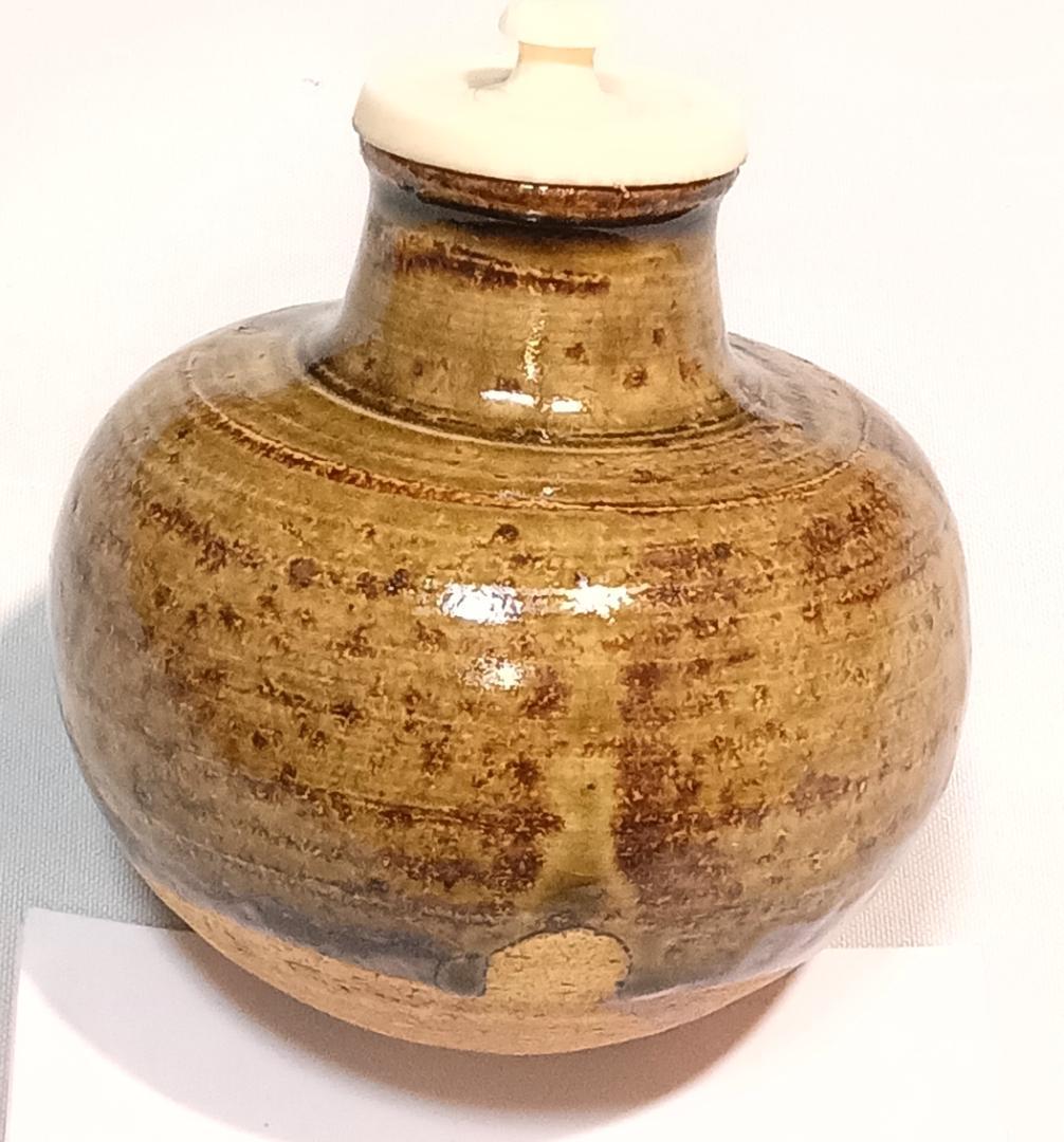 茶道具　中興名物茶入　美濃光寿作　中興名物相坂丸壺茶入　相坂金襴仕覆付　美品！！