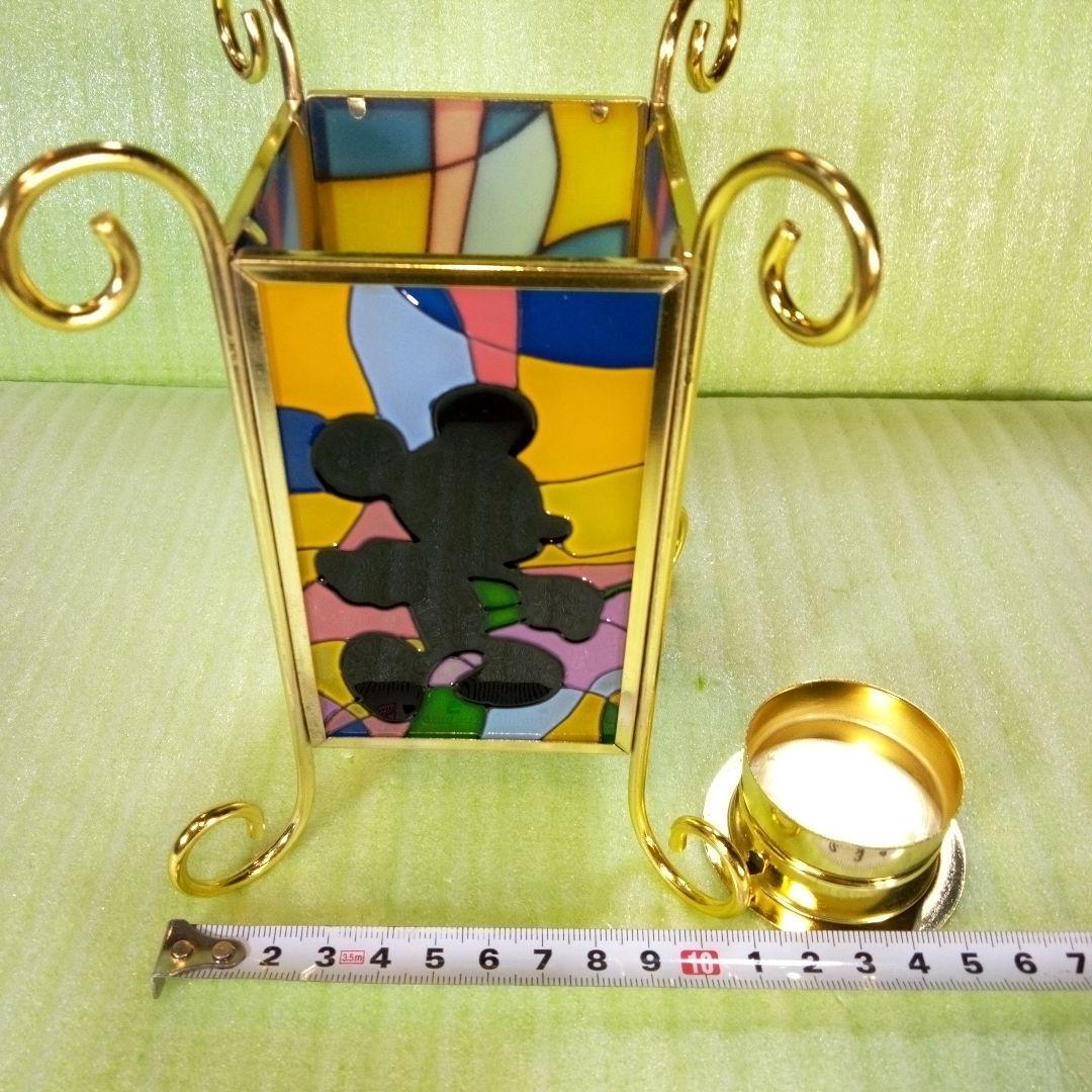 ミッキーマウス　ステンドグラス　ティーライトキャンドルホルダー　ロウソク立て