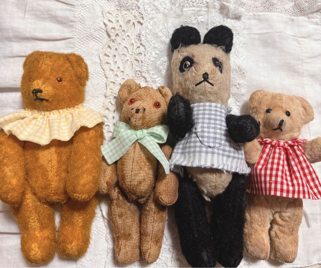 ミニベアちゃん　レア　パンダベア　アンティークベア　ヴィンテージベア