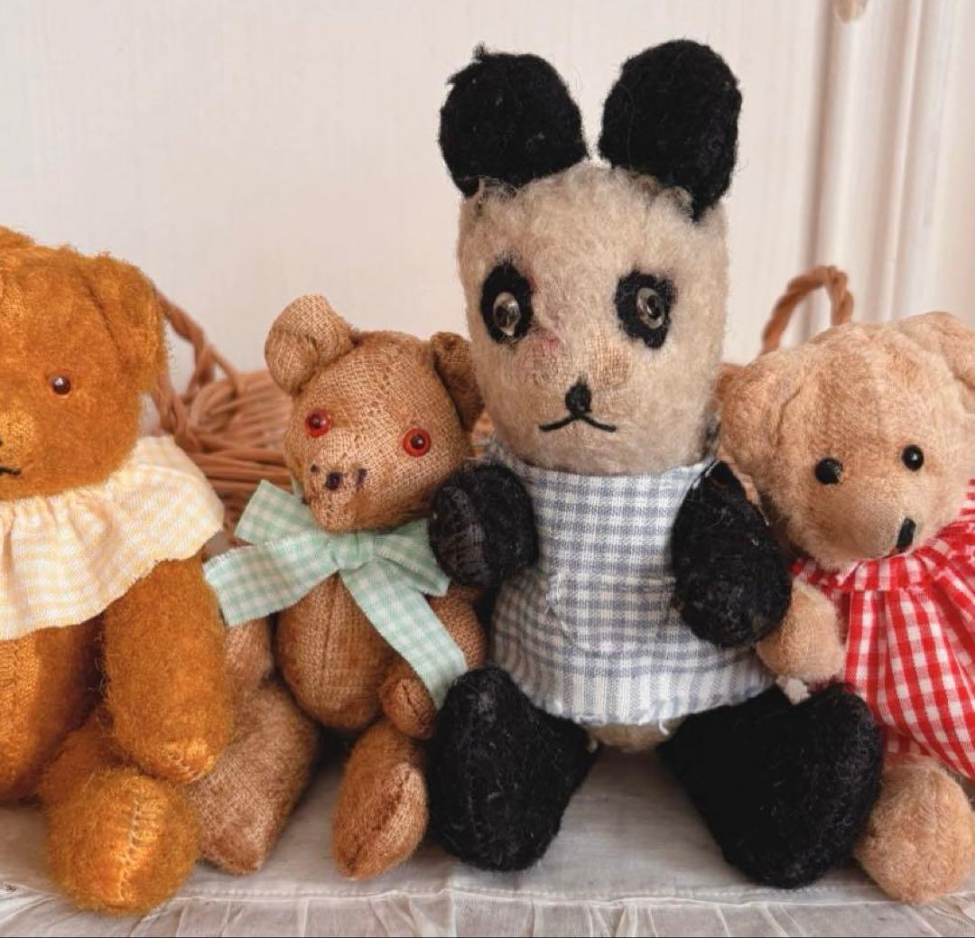 ミニベアちゃん　レア　パンダベア　アンティークベア　ヴィンテージベア