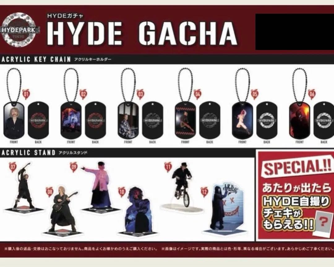 【HYDE】ガチャコンプリートセット HYDEPARK アクキー アクスタ