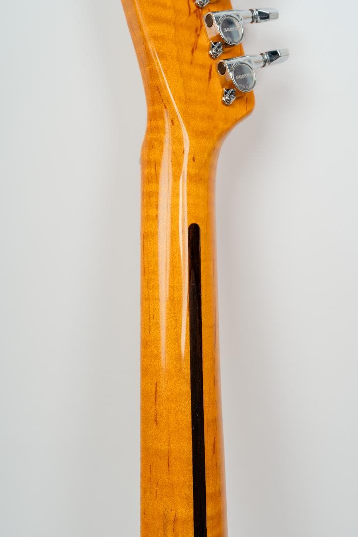 テレキャスター　メイプルネック　杢目　GOTOH　マグナムロックペグ付き