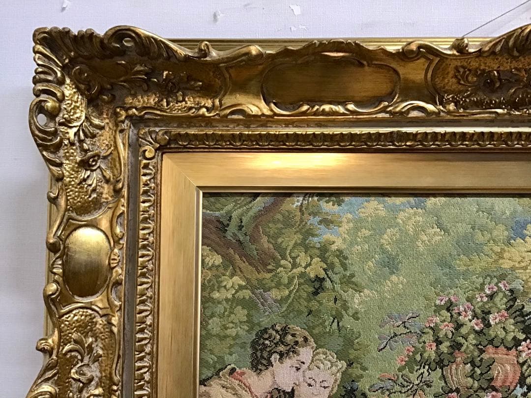 管178☆イタリア製☆ゴブラン織☆額絵☆大型