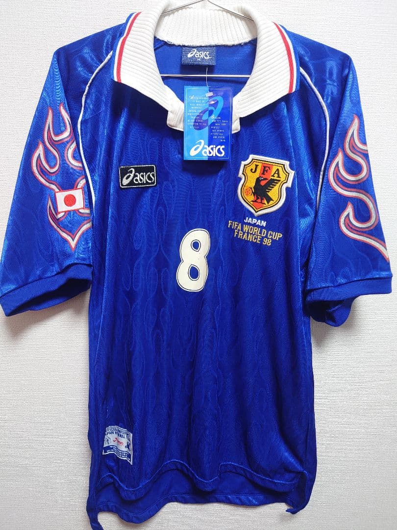 未使用　ASICS　UK製 1998 フランスW杯　日本代表　中田英寿
