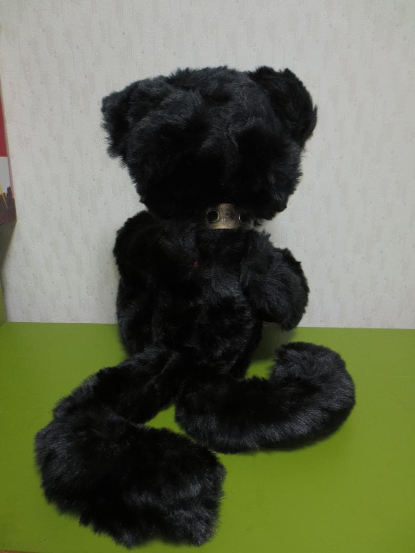 ハンドメイド　スチームパンク黒猫　55㎝　ネコ　猫又ぬいぐるみ　BIG