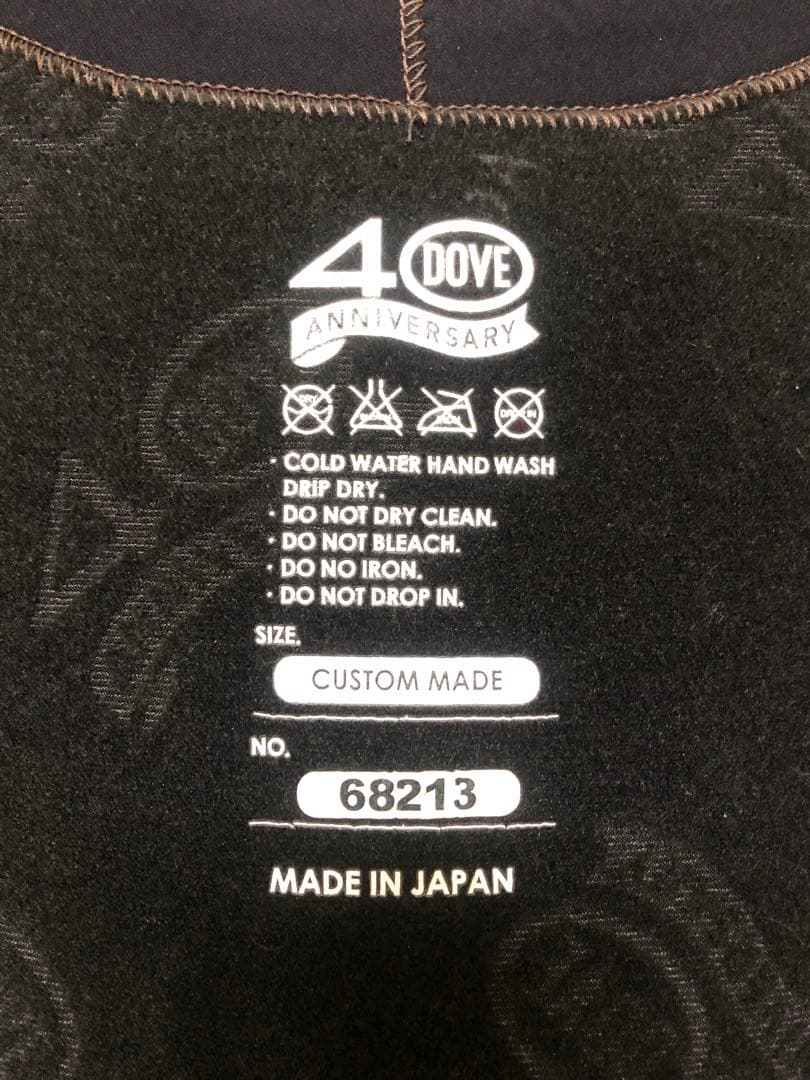 dove クラシック　チェストジップ　フルスーツ ブラック セミドライ