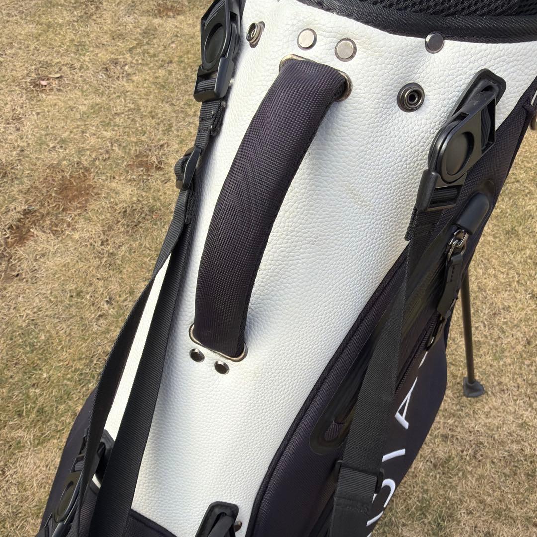 OBSIDIAN キャディバッグ スタンド付き 黒白