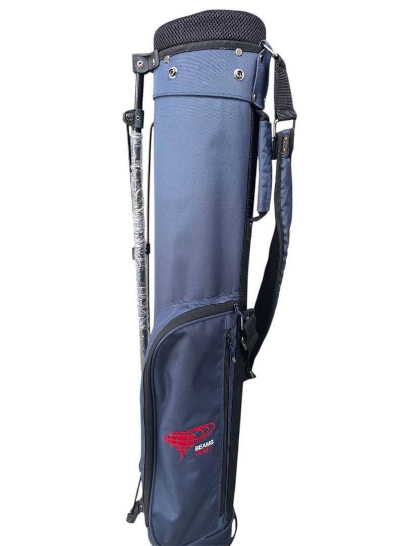 希少BEAMS GOLF スタンドバッグ ネイビー カバー付き